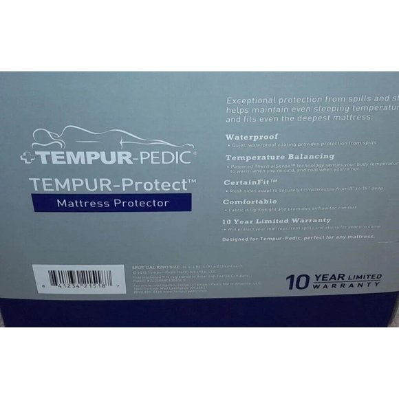 New Tempur-pedic Tempur-Protect White California King Split Mattress Pro… - Picture 7 of 7